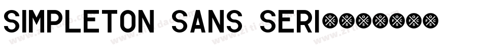 simpleton Sans Serif字体转换